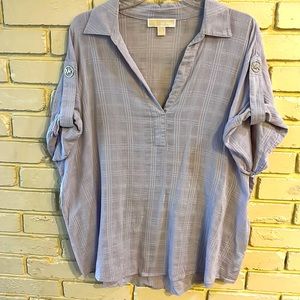Michael Kors Casual Purple Shirt Size 2X
